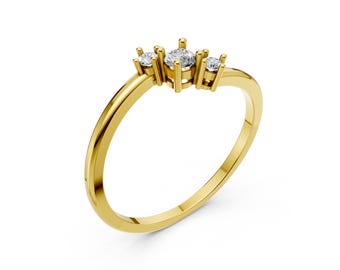 Diamant Eternity Ring: Art Deco Ehering aus massivem Gold