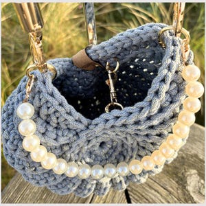 Muschel mit Perlen, Strandtasche Damen, Damen Handtasche,