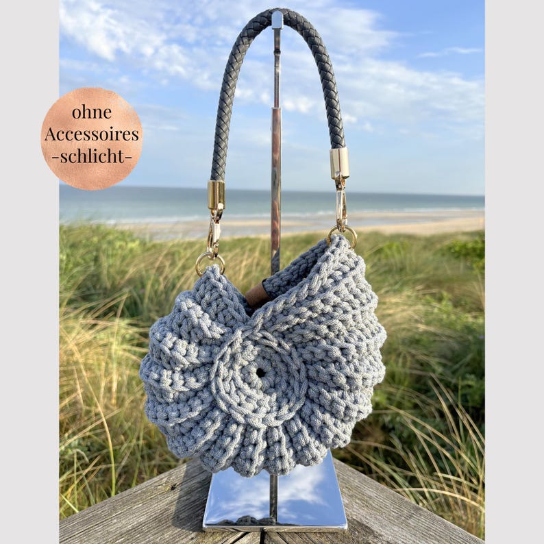 Muschel mit Perlen, Strandtasche Damen, Damen Handtasche