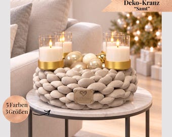 Adventskranz Edel, Adventskranz mit Kerzenhalter, Adventskranz Modern, Ausgefallener Adventskranz, Adventskranz Ideen,