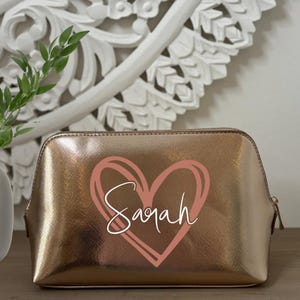 Kulturtasche / Kosmetiktasche personalisert, Beauty Bag, Personalisierte Schminktasche, Kulturbeutel individuell, Make-Up Tasche mit Name