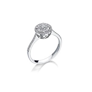 Coronet Diamond Ring, Multistone Coronet Diamond, Wedding Ring, Diamond Engagement Ring, Coronet Cluster Ring, ring gift for her