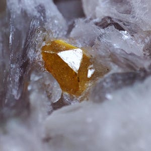Natural extremely rare yellow microite crystal on Pink lepidolite mica, Skardu Pakistan- 255 grams