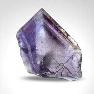 Phantom fluorite cube crystal, purple with blue hue, from Baluchistan Pakistan. 81 grams