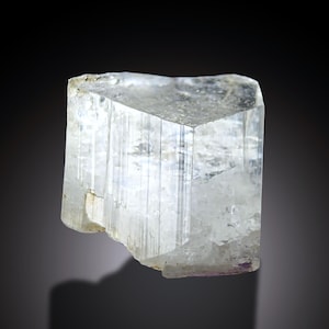 Rare feldspar crystal, small size, white transparent with octahedron shape, from Pakistan. 1.9 grams