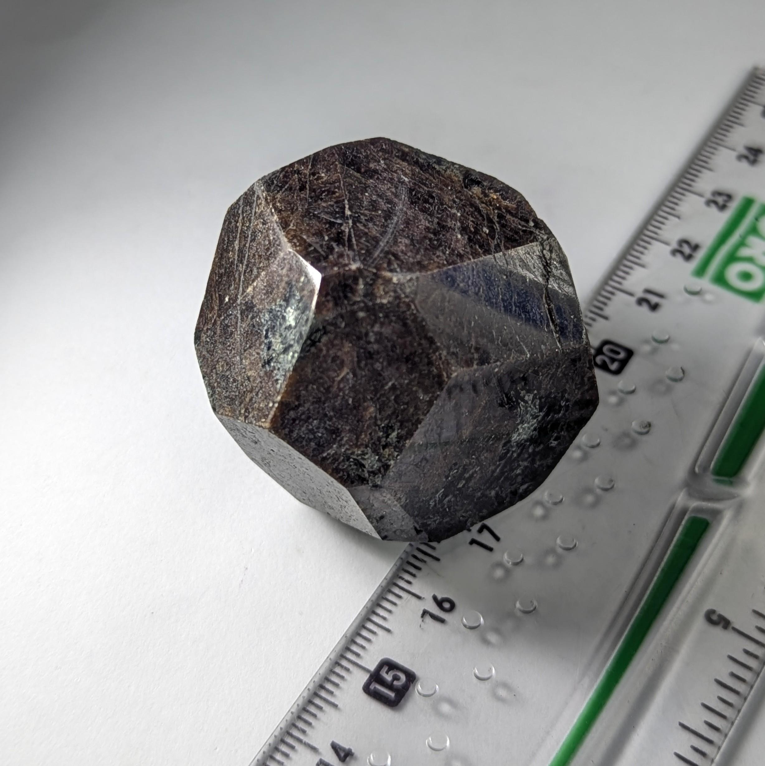 Polished Dark Red Almandine Garnet Octahedron Shape, From Pakistan