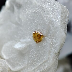 Natural extremely rare yellow microite crystal on albite, Skardu Pakistan- 190 grams