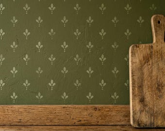 Petit pochoir folklorique cottage - grand pochoir fleur de lys pour peinture murale - projet de papier peint DIY