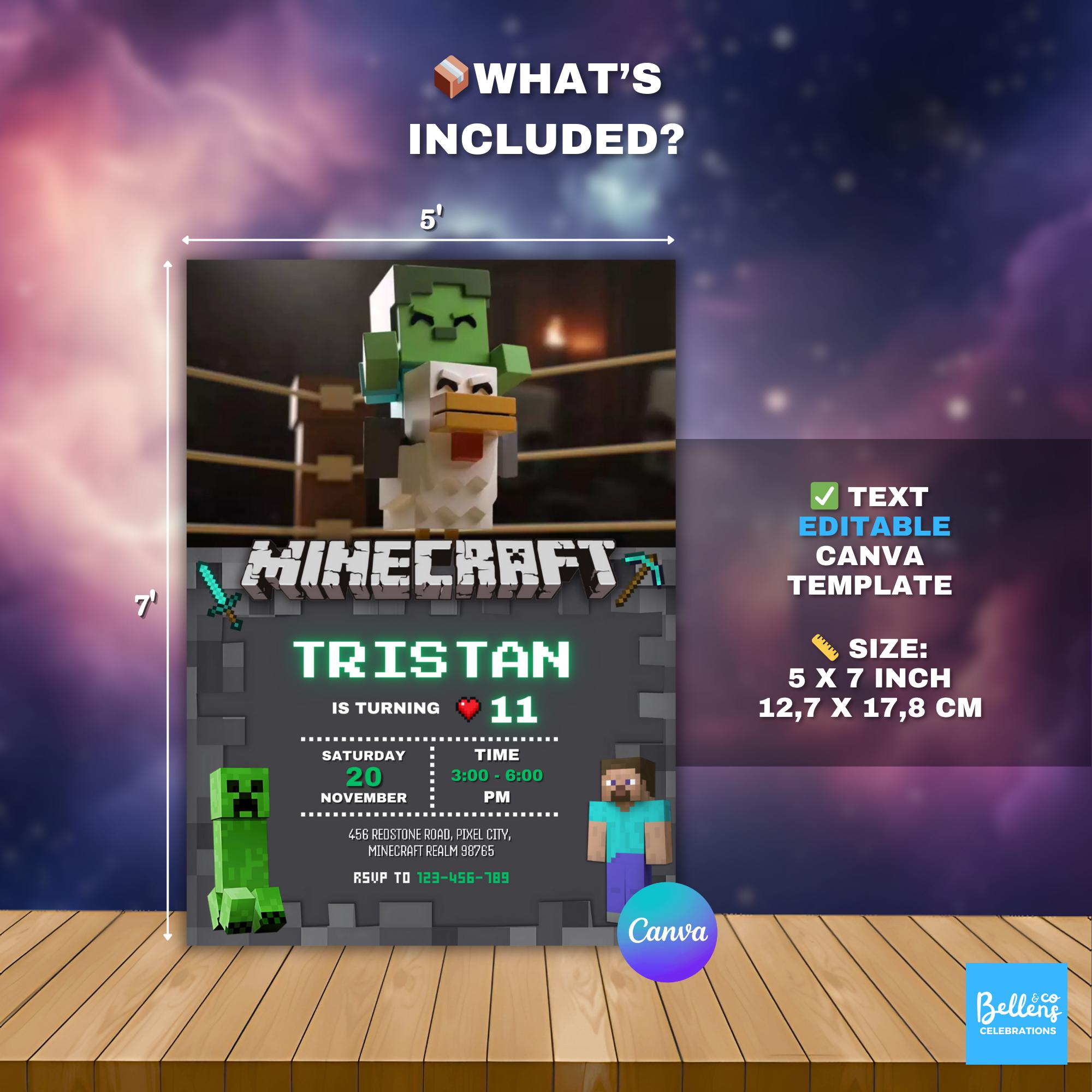 Epic Minecraft Party Invite