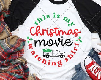 Kerst film kijken shirt SVG, kerst film shirt, kerstfilm SVG, kerstfilms SVG, kerst shirt cadeau, instant download