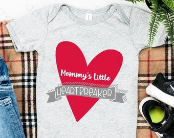 Valentine SVG, Mommy's Little Heartbreaker SVG, SVGs for Valentine's Day, Heartbreaker svg, Cut Files for Cricut, Mommy's Valentine, PNG