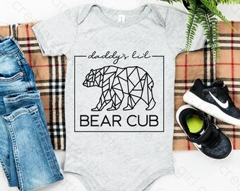 Daddy's Little Cub SVG, Daddy's Lil Bear Cub, Little Bear SVG, Baby Bear svg, Baby Bear Family svg, Instant Download, Commercial Use, SVG