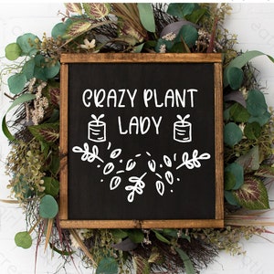 Crazy Plant Lady, Plant Lady, Plant Lady SVG, Crazy Plant Lady PNG, Plant Mom, Plant Lady Shirt, Plant Lady Mok, Plant Lover SVG, Geschenken afbeelding 1