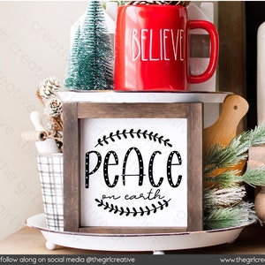 Peace on Earth SVG, Peace on Earth Cut File, Peace on Earth Stencil, Peace on Earth Sign, Commercial Use, Instant Download, Silhouette Cameo