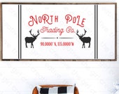 North Pole Trading Company SVG, Christmas Sign Stencil (Digital Download)