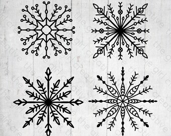 Snowflake SVG, Slowflakes SVG, Snowflake Clipart, Snowflake PNG, Commercial Use, Clipart, Winter Clipart, Clipart Bundle, Cut Files, Cricut
