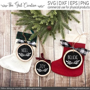 Christmas Ornament SVG, Christmas Bundle SVG, Hand Lettered Round Ornaments, Christmas Ornament svg Bundle, Cut Files for Cricut, Silhouette image 4