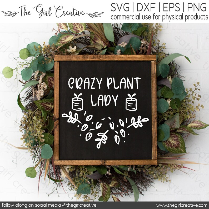 Crazy Plant Lady, Plant Lady, Plant Lady SVG, Crazy Plant Lady PNG, Plant Mom, Plant Lady Shirt, Plant Lady Mok, Plant Lover SVG, Geschenken afbeelding 1