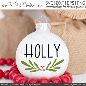 Christmas Ornament SVG, Christmas Bundle SVG, Hand Lettered Round Ornaments, Christmas Ornament svg Bundle, Cut Files for Cricut, Silhouette image 5