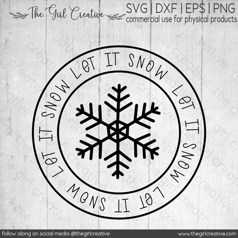 Let it Snow SVG, Let it Snow Türhänger, Let it Snow Sign, PNG, DXF, Cut Files für Cricut, Für Silhouette, Let it Snow, Svg, kommerzielle Nutzung Bild 1