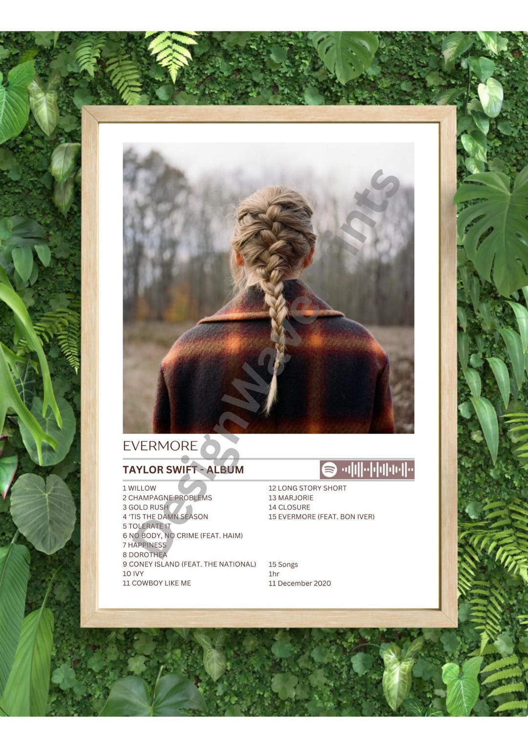 Taylor Swift Album Cover Posters - Evermore - Etsy