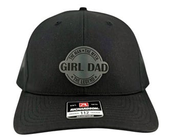 Girl Dad Hat – Custom Leather Patch, Father's Day Gift