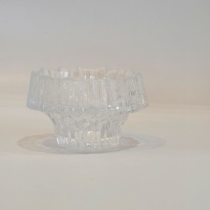 Wirkkala Iittala Stellaria vintage art glass Finnish glassware candle holder votive