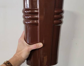 Red Wing pottery vase 404 12 inch brown art Mid Century Modern