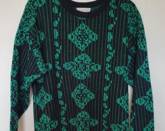 vintage sweater loft new york unisex clothing sweaters geometric