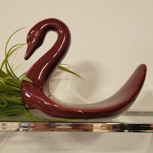 Swan towel holder ceramic bathroom decor 80s 90s vintage home decorations