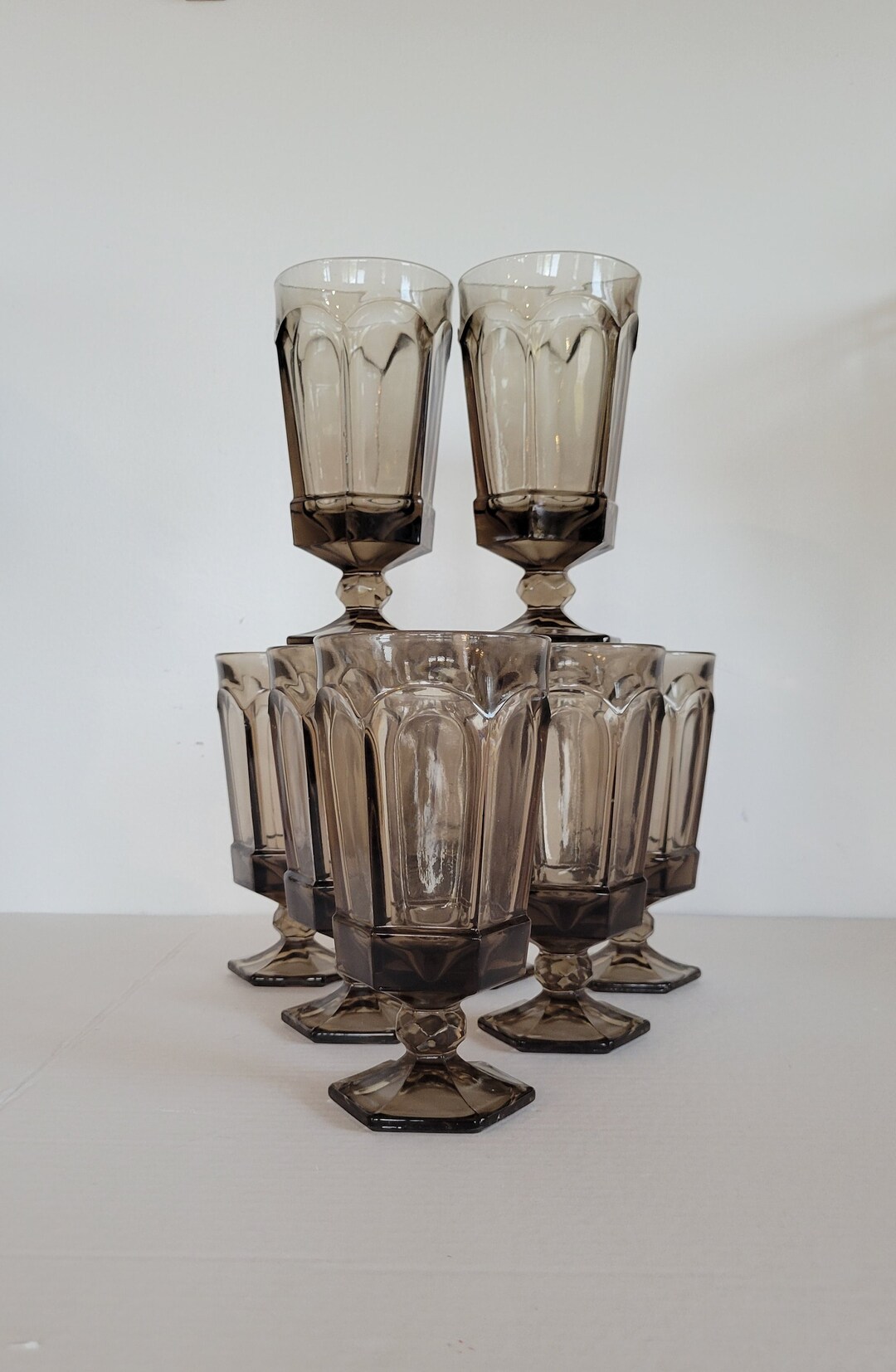 Fostoria Glass Iced Tea Smoky Brown Vintage Fostoria Glassware Etsy