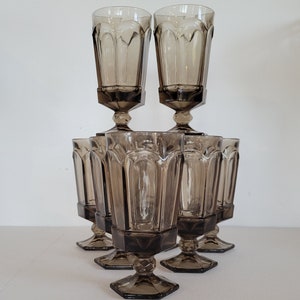 Fostoria glass iced tea smoky brown vintage fostoria glassware