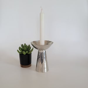 vintage Swedish candleholder hammered pewter Christer Wide Scandinavian decor modern design