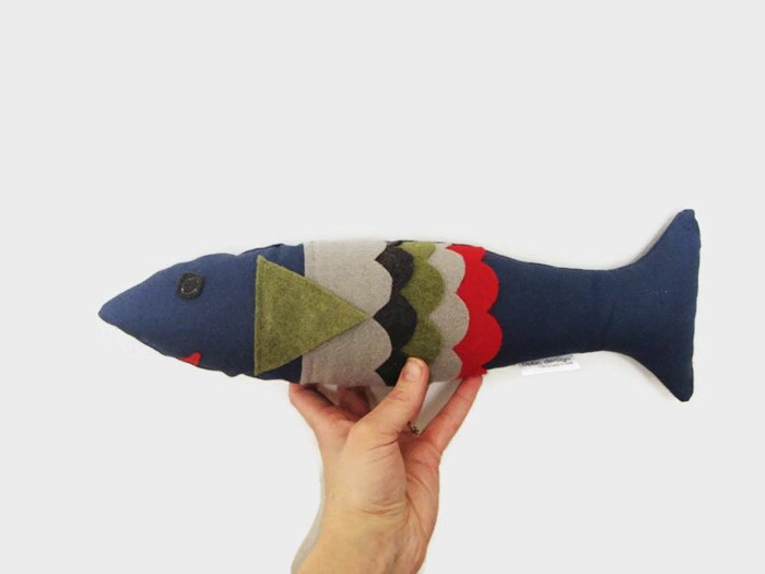 Sewing Patterns Pdf Pattern Plush Toy Pattern Fish Pillow Boys Room ...