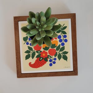 Berggren originals trivet vintage Cornucopia design Swedish folk art kitchen decor