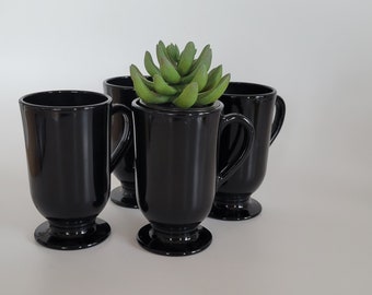 black onyx style coffee mugs retro kitchenware vintage coffee cups