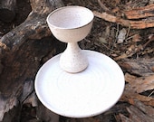 Chalice and Paten Communion Set Handmade Pottery by Daisy Friesen