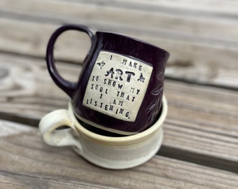 Mystery Box- Quote mug and Soup bowl-Coffee mug, Teacup, Handmade Pottery by Daisy Friesen