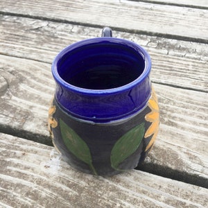 Preorder Sunflower Mug with gold luster Pottery Handmade by Daisy Friesen image 4