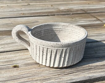 Soup Mug, Boho, Fluted, Housewarming Gift, Cereal Bowl, Foodie Gift, Dine at Home, Handmade Pottery by Daisy Friesen