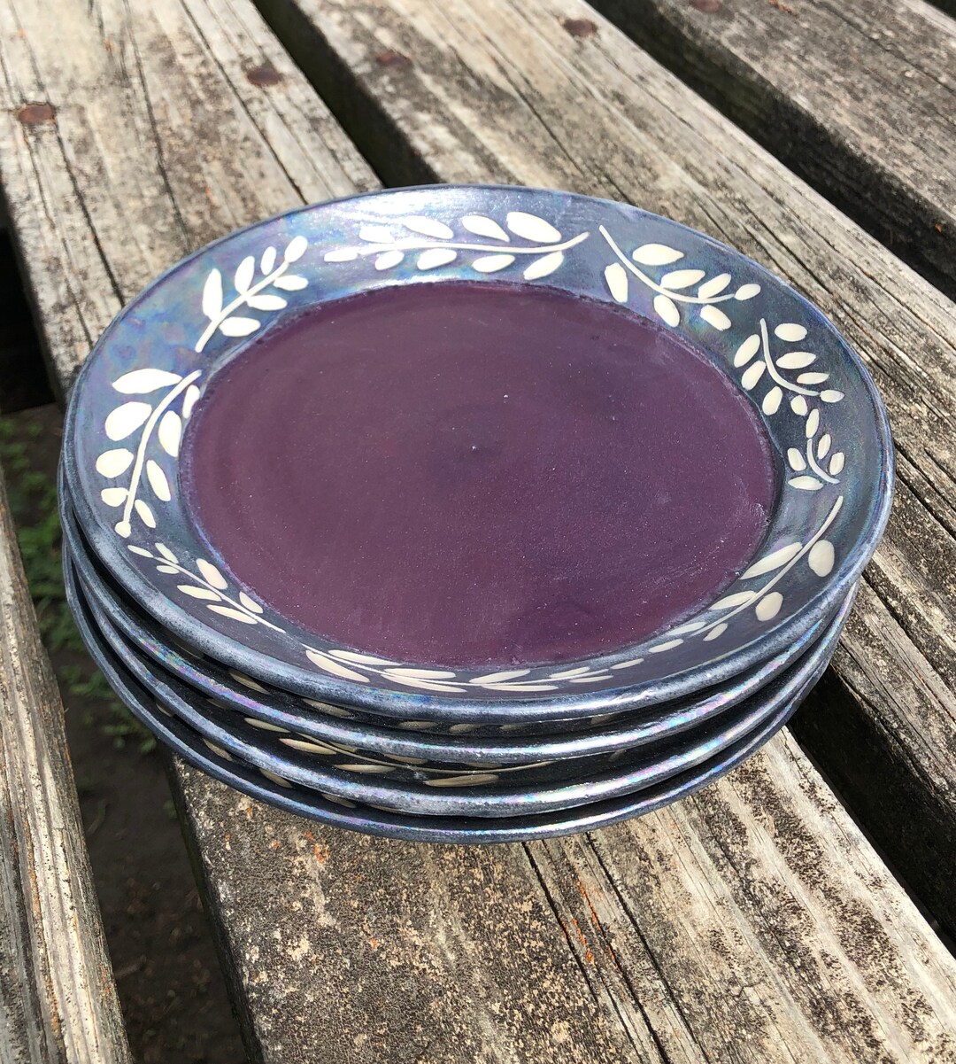 Colorful Dessert Plates, Leaves, Housewarming Gift, Bridal Shower, Set