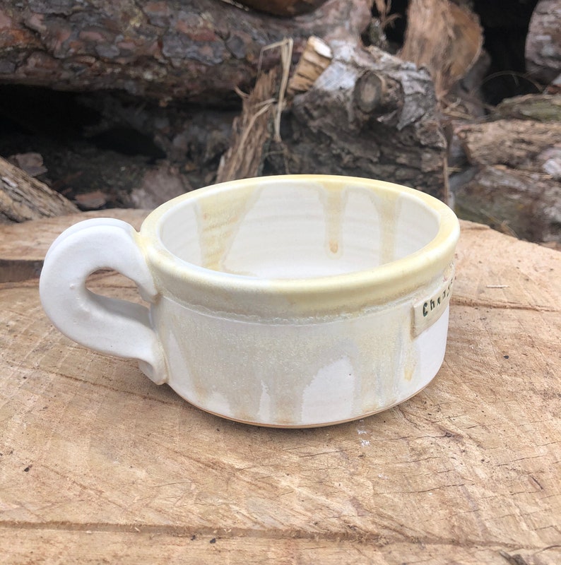 White Soup Mug, Soup of life, Housewarming Gift, Cereal Bowl, Foodie Gift, Dine at Home, Handmade Pottery by Daisy Friesen image 5