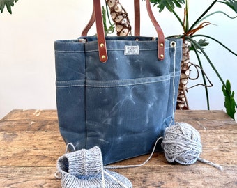 Lunch Tote in Juniper Duck Canvas, SALE, ARTIFACT