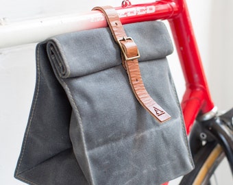 Lunch Tote in Wax Canvas & Leather | ARTIFACT - Made in USA