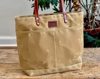 Zipper Tote in Waxed Canvas or Cotton Twill | ARTIFACT - Handmade in Omaha, NE