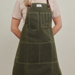 Workshop Apron w/ Leather Y-Strap ARTIFACT Handmade in Omaha, NE image 3