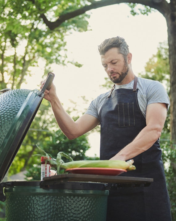 Kit ustensiles barbecue en denim