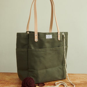 Olive Canvas Project Bag - Made in USA