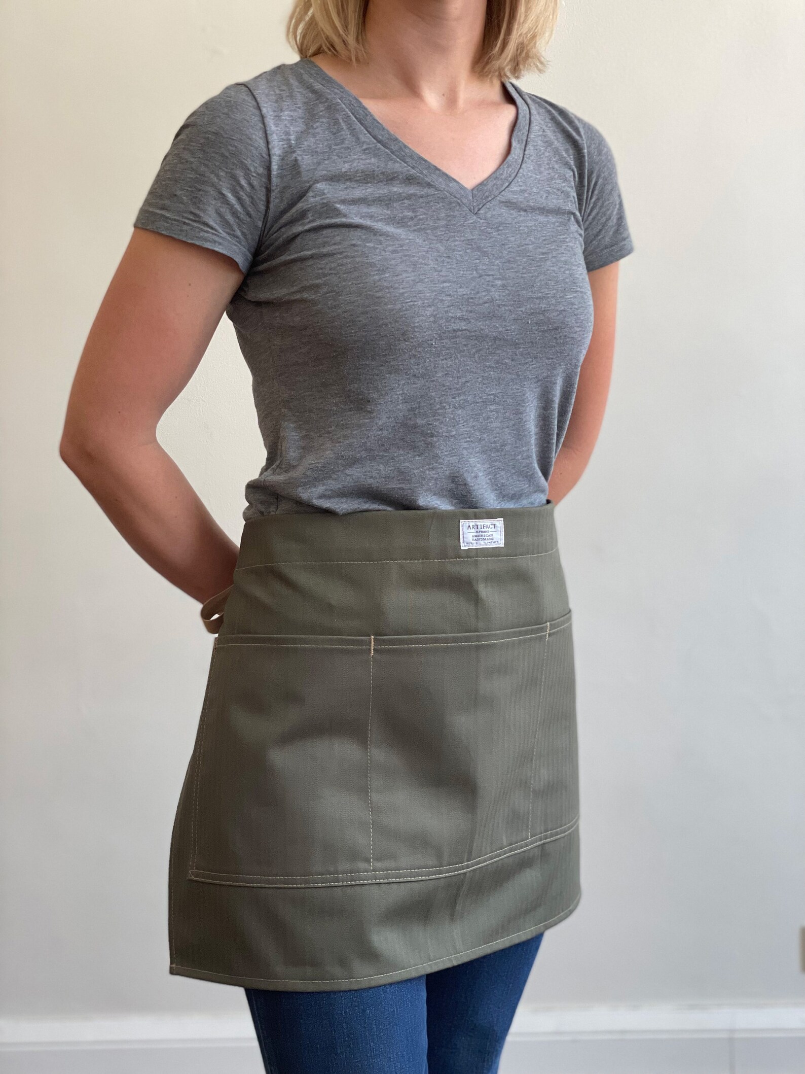 Waist Apron in Cotton Twill ARTIFACT Handmade in Omaha NE Etsy