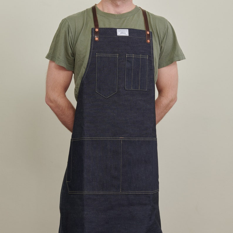 Artifact Mens Cone Denim Workshop Apron Choice Of Strap Etsy